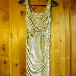 Ruched Metallic Bodycon